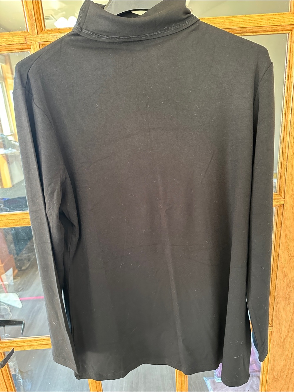 Attitudes by Renee Black Long-Sleeve Turtleneck Top